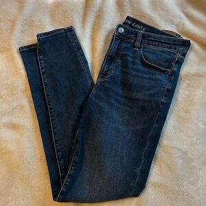 American Eagle Outfitters Women's Dark Blue Skinny Jeans
